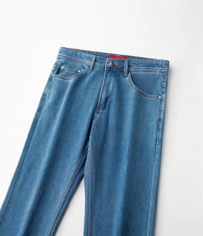 OECHSLI jean coton mince hommes 2026 printemps été nouvelle qualité mode confortable élasticité droite grande taille 31-38 pantalon