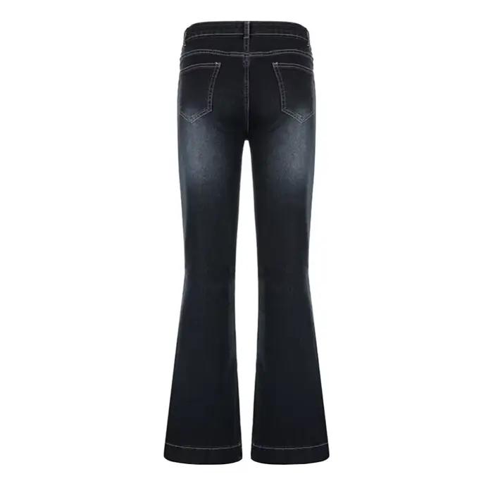 Jean évasé taille basse pour femme