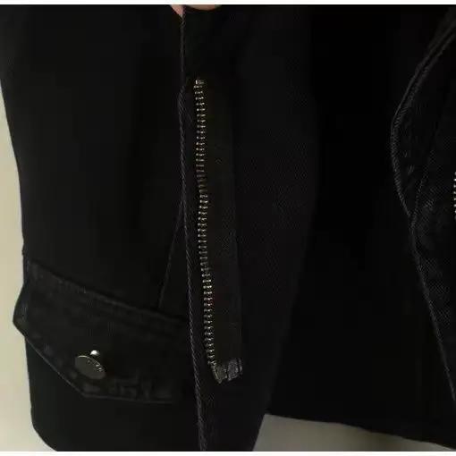 Gilet en denim noir pour femme