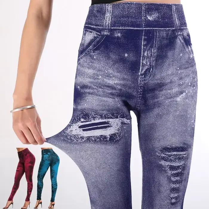 Leggings imitation jean pour femmes leggings minceur push up sexy et confortables pour tous les jours et les occasions spéciales