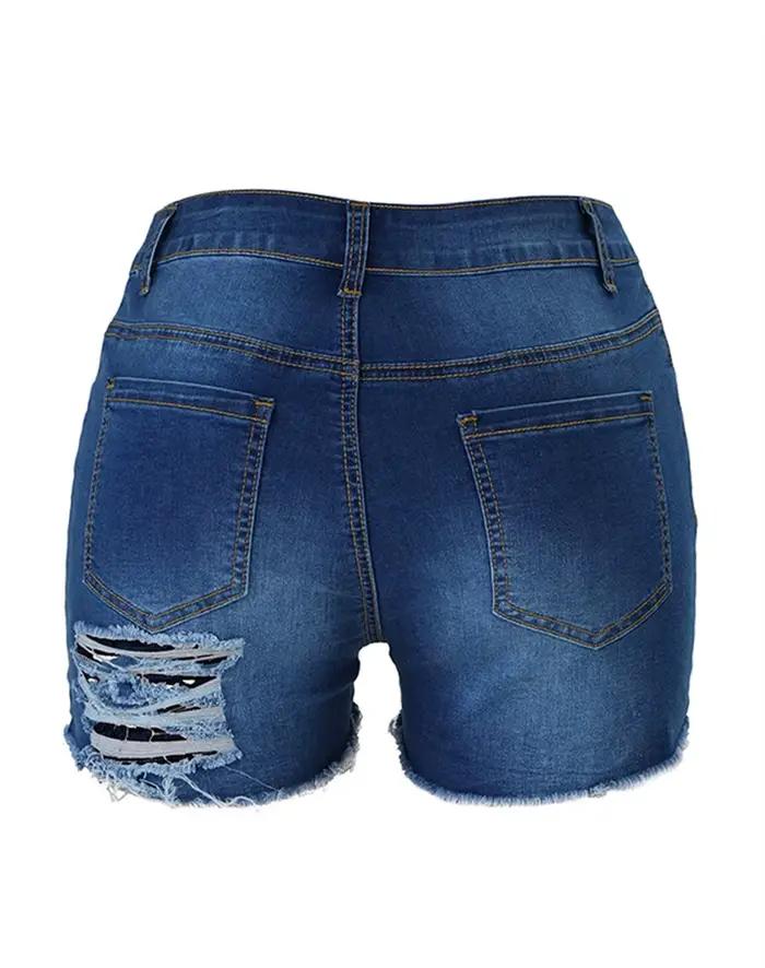 2020 nouveauté été déchiré Denim Shorts mode mince jean