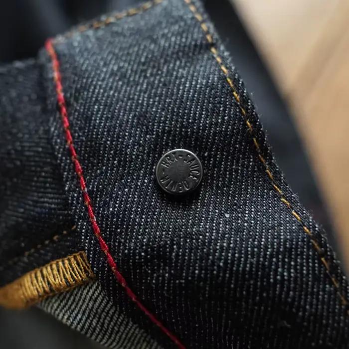 SAUCE ZHAN 344XX-10OZ été sanforisé lisière Denim jean coton-ramie hommes