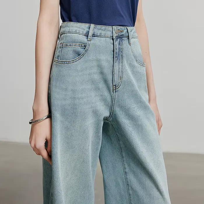 TOYOUTH femmes Denim Jean 2025 printemps nouveau pantalon Long 8528037