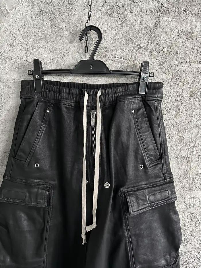 Owen Seak hommes huile cire jean surdimensionné Denim gothique