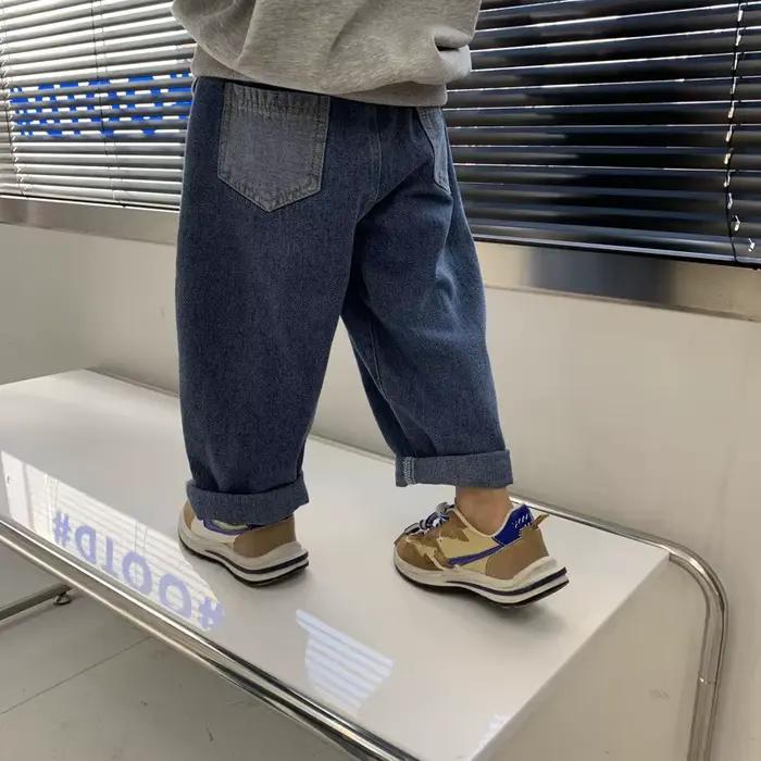 Jeans baggy en denim pour enfants décontractés toutes saisons ajustement confortable pour garçons et filles occasions spéciales et quotidiennes