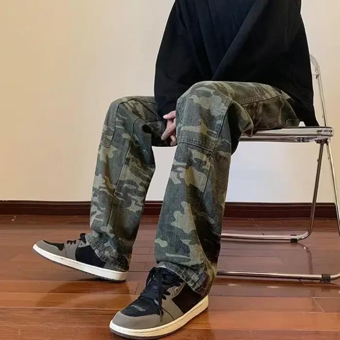 Jean pour hommes épissé Cargo homme Cowboy pantalon Camouflage