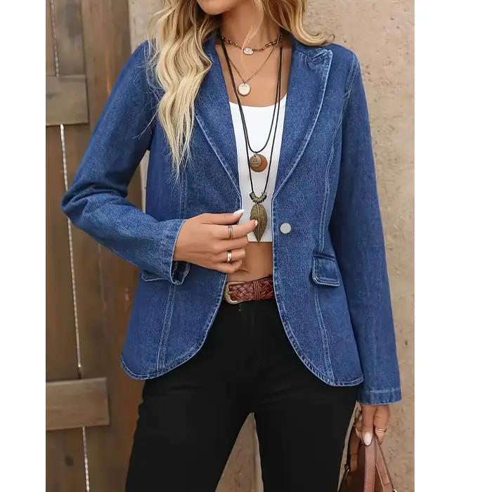 Blazer en jean pour femme grande taille