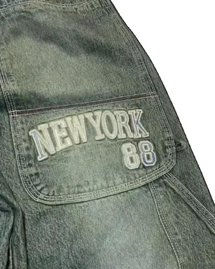Y2K Street Jeans Hip-hop lettre broderie années 90 classique rétro jean ample et pantalon hommes et femmes taille haute