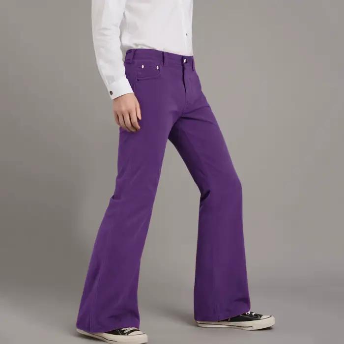 FJChimStreet-Pantalon Évasé en Denim pour Homme