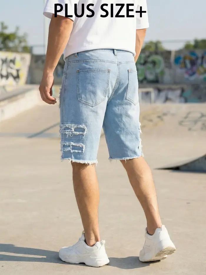 Shorts en jean grande taille pour hommes 2XL-6XL – Pantalons décontractés d'été