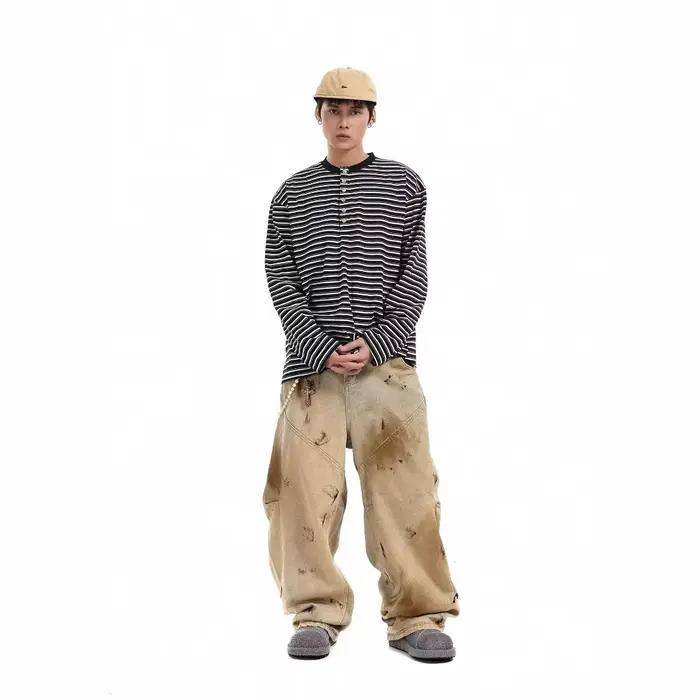 Jean large rétro apocalyptique pour homme
