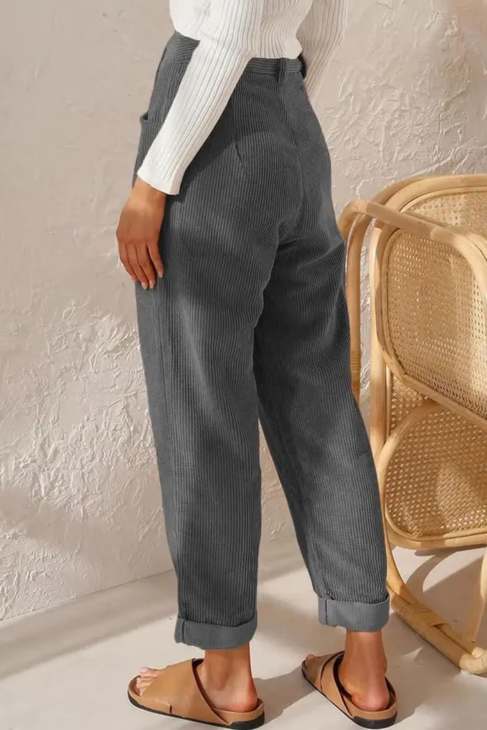 Pantalon en velours côtelé pour femme