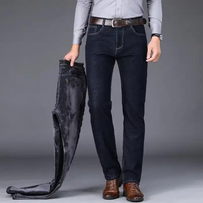 Jean chaud en polaire pour hommes