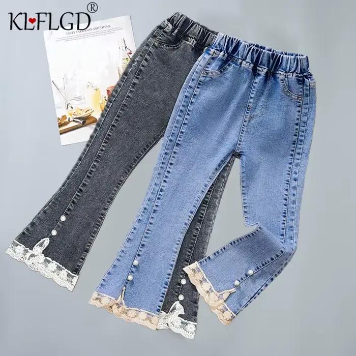 Jeans en denim à jambes larges pour enfants