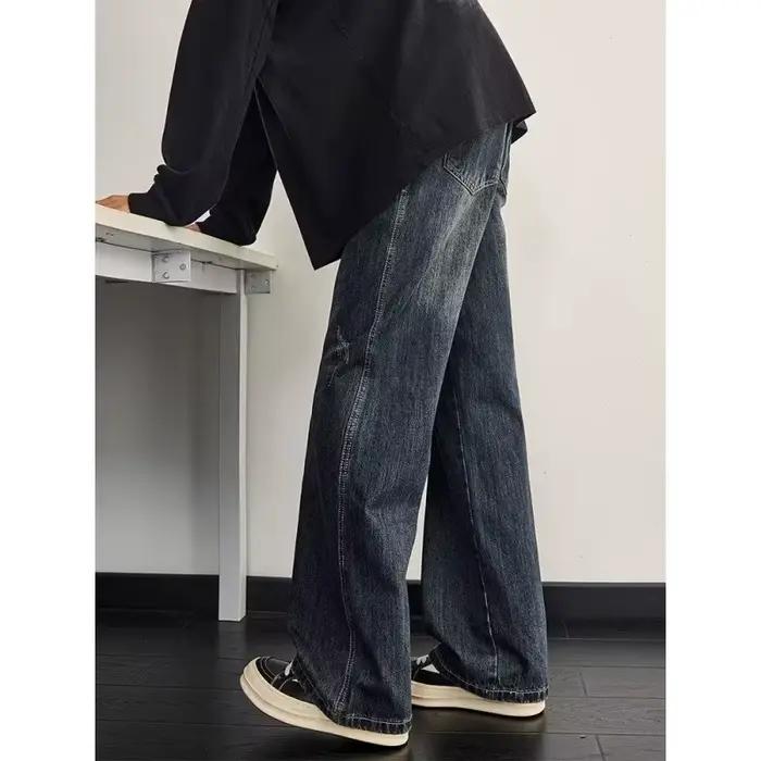 Jean rétro bleu foncé pour homme