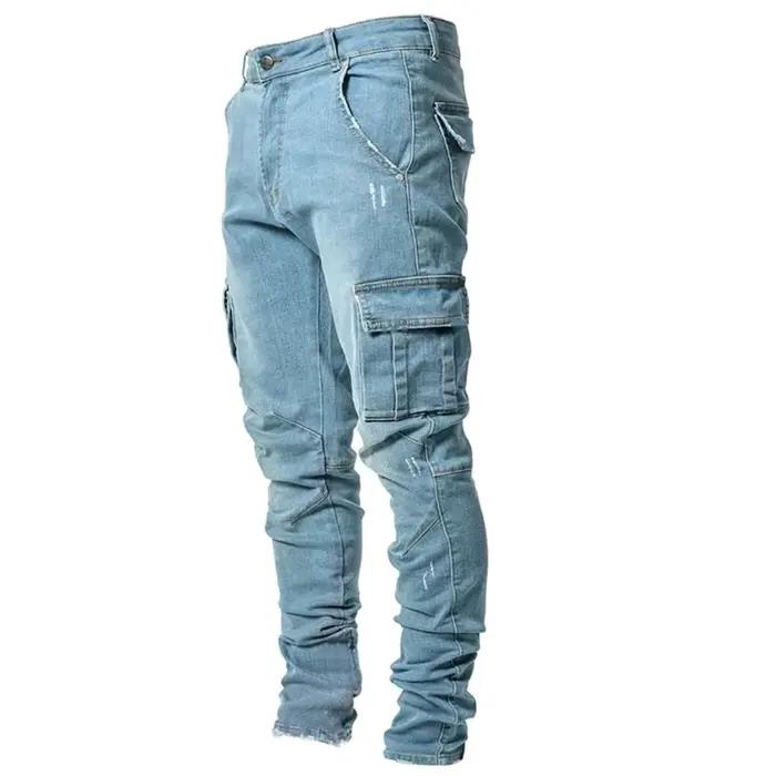 Streetwear hommes jeans Stretch jean décontracté