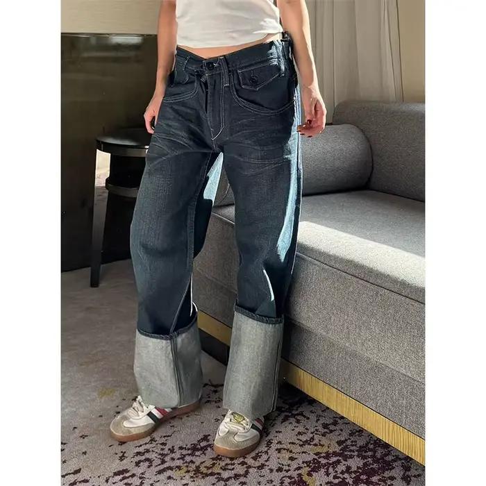 Jean Baggy taille basse pour femmes