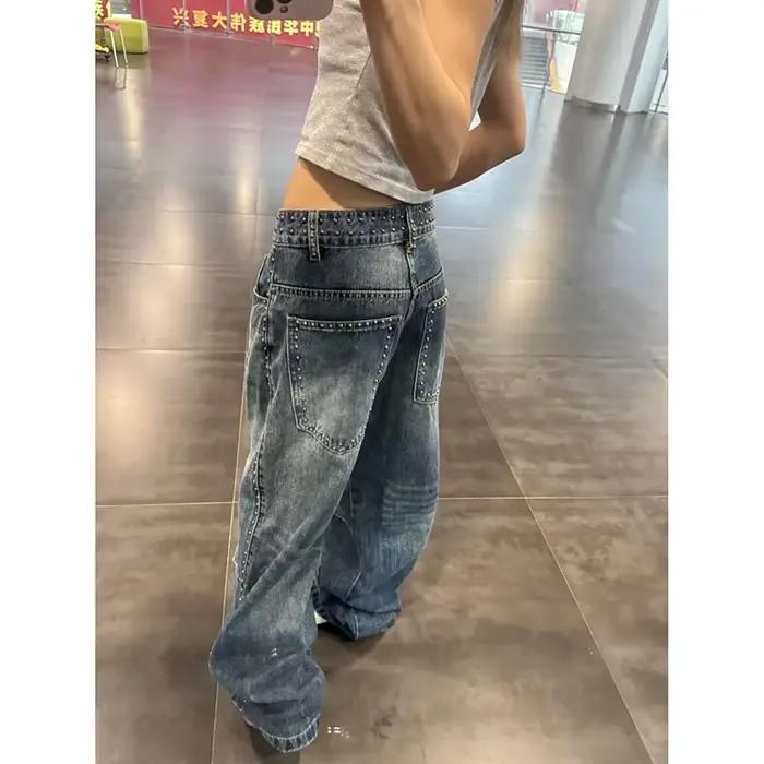Jean déchiré Vintage bleu Y2k pour femme
