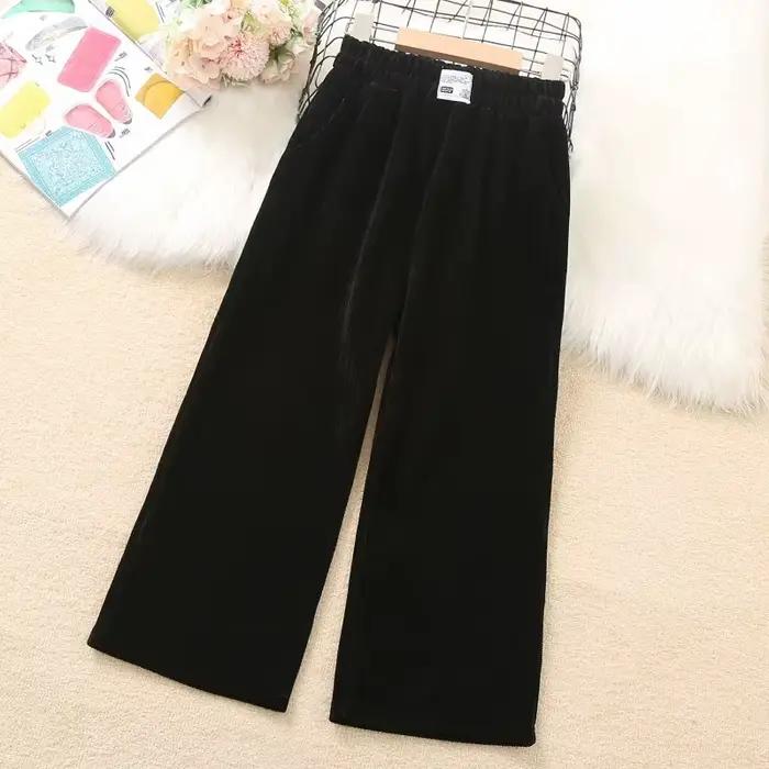 Pantalon large en velours côtelé pour adolescentes