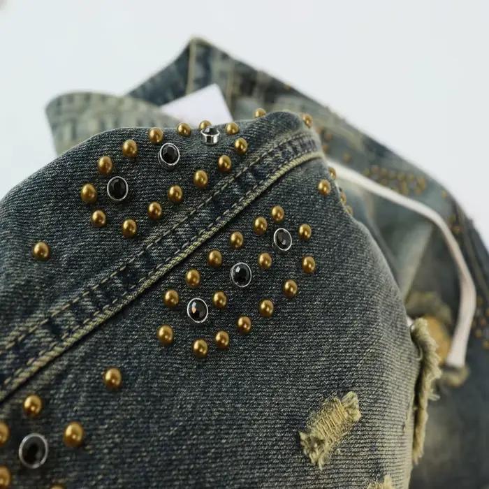 Shorts en jean déchirés style rétro High Street – Qualité supérieure