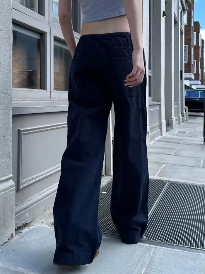 Pantalon de proximité bleu marine pour femme