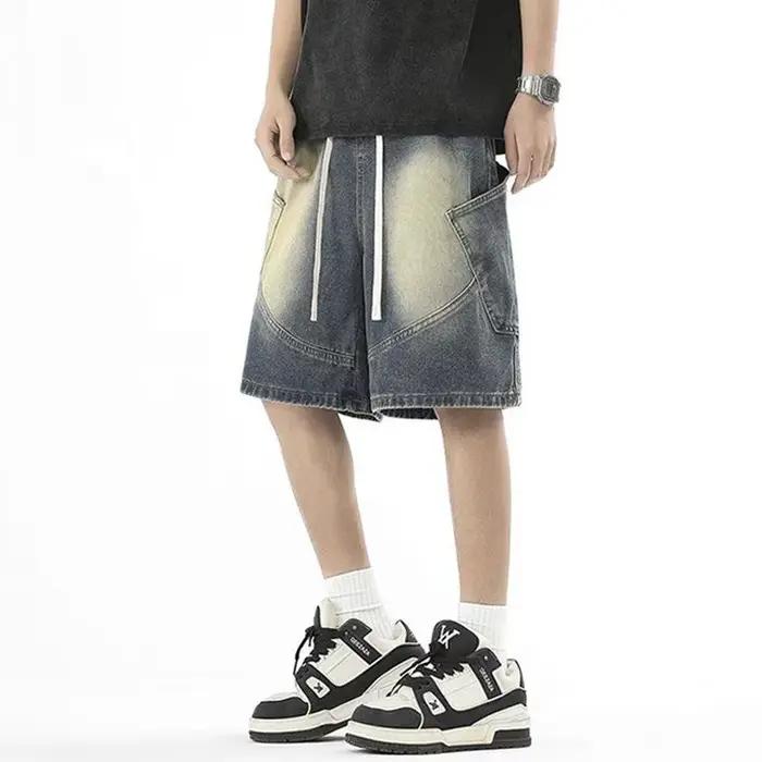Short en Denim bleu de rue pour hommes