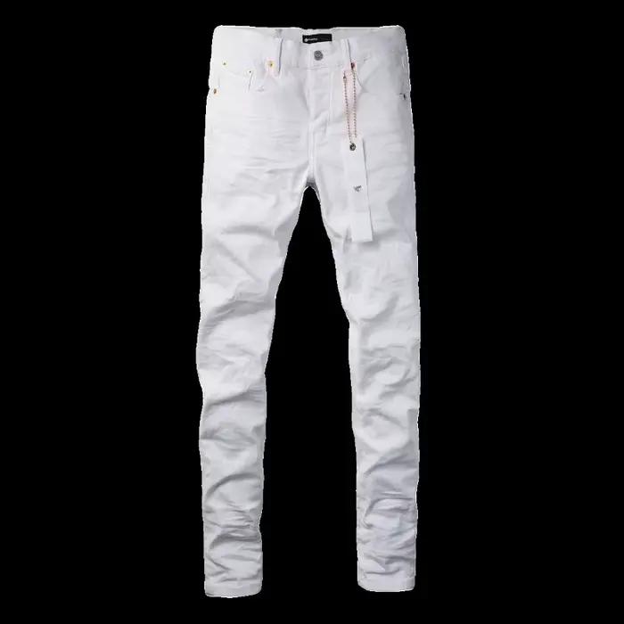 Nouveaux jeans skinny blancs pour hommes