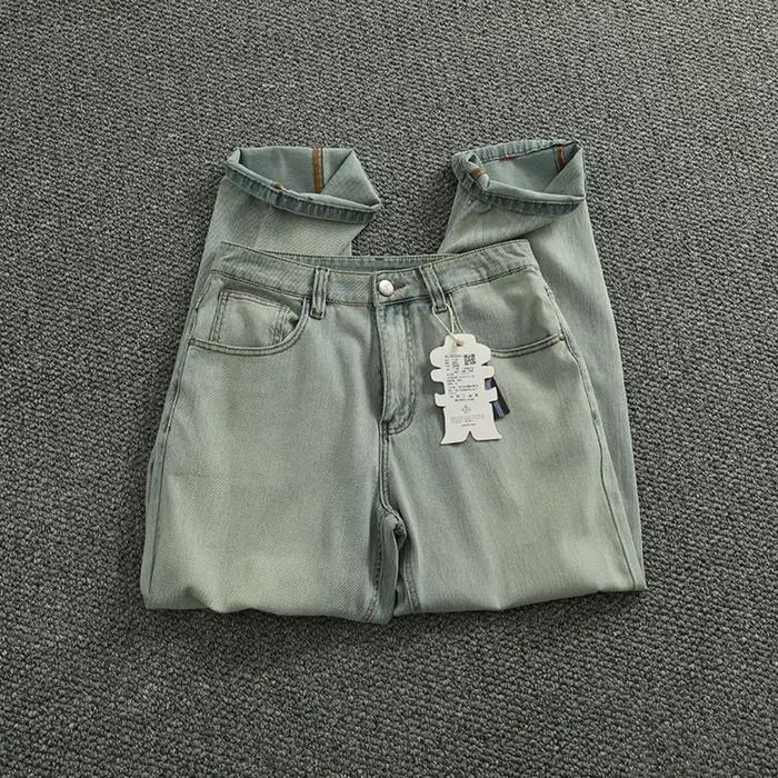 Pantalon en denim à jambes droites pour hommes