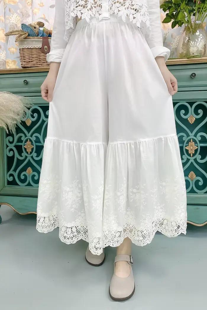 Pantalon Mori Girl en coton pour femmes