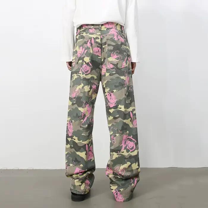 Jean Camouflage Américain Tendance Coupe Ample et Décontracté PFHQ Pour Homme Occasions Quotidiennes Printemps Été