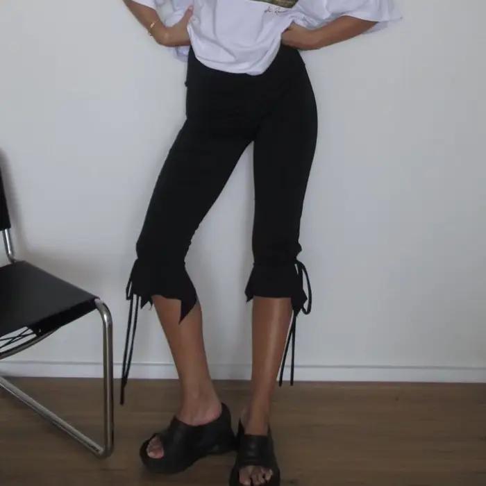 Gaono-Pantalon capri monochrome pour femme