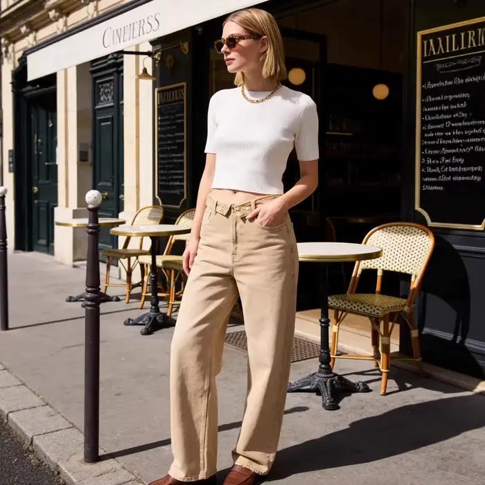 Jean décontracté et confortable pour femme, taille pliable, coupe large, style urbain, tendance transfrontalière, pantalon à jambes larges, silhouette flatteuse, confort durable, occassions variées