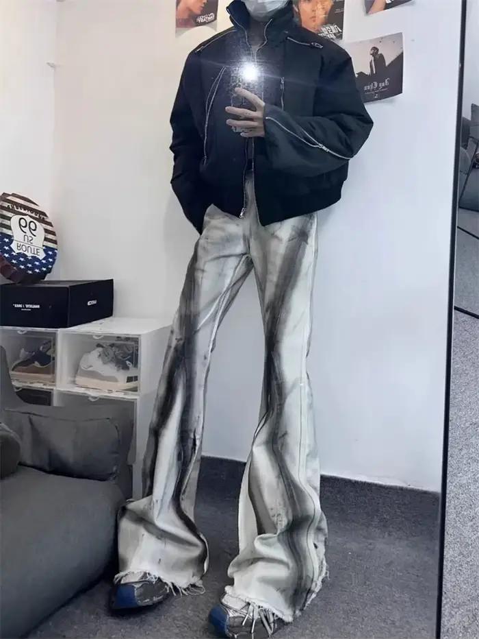 Jean sale pour hommes, Style rétro lourd