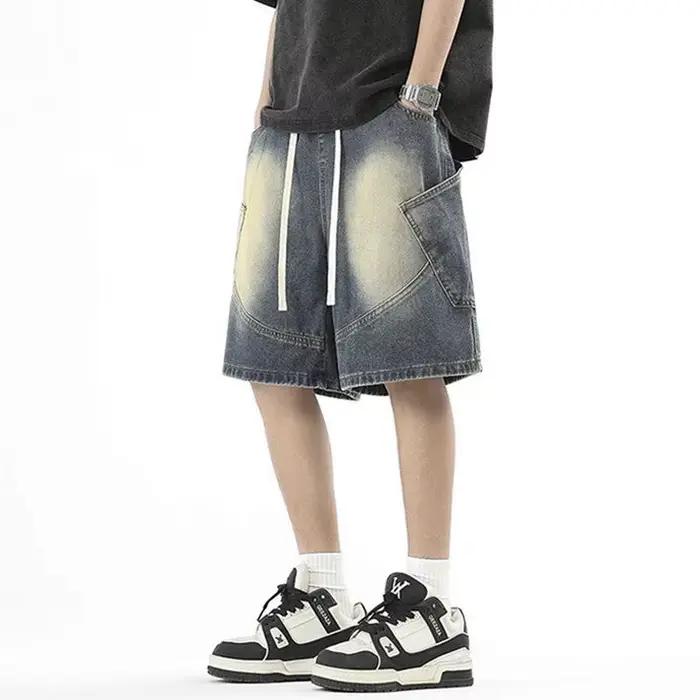 Short en Denim bleu de rue pour hommes