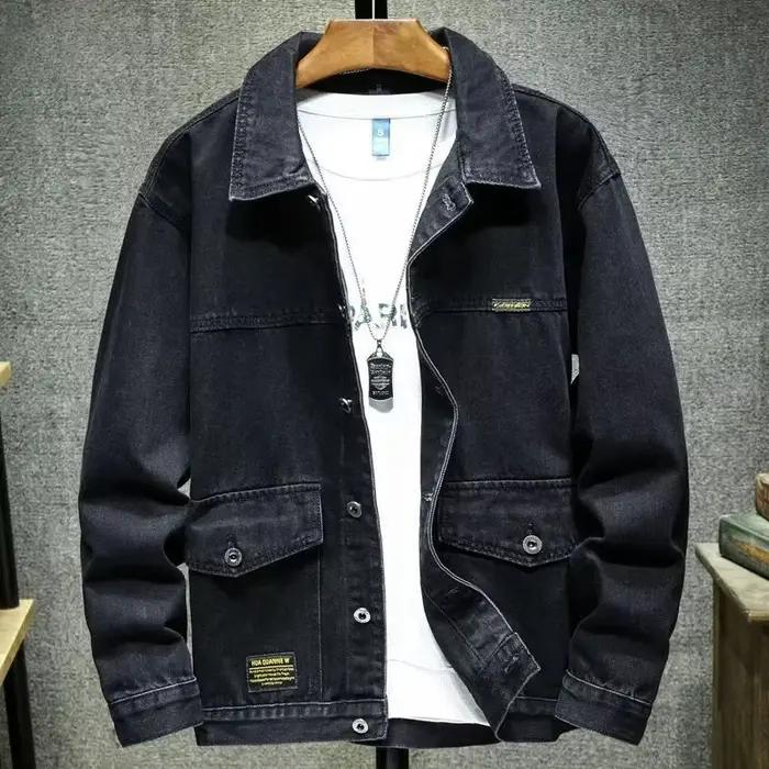 Vestes en jean cargo pour hommes