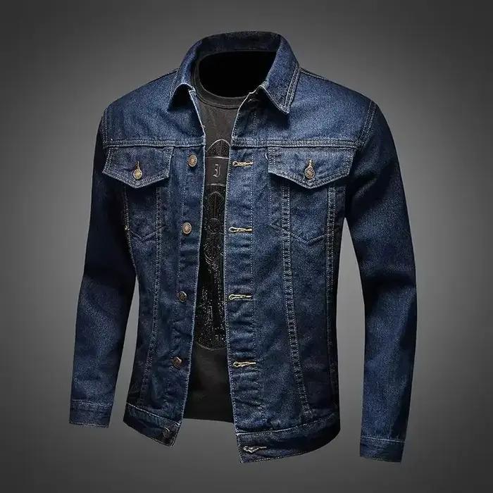 Vestes en jean coupe couvertes pour hommes