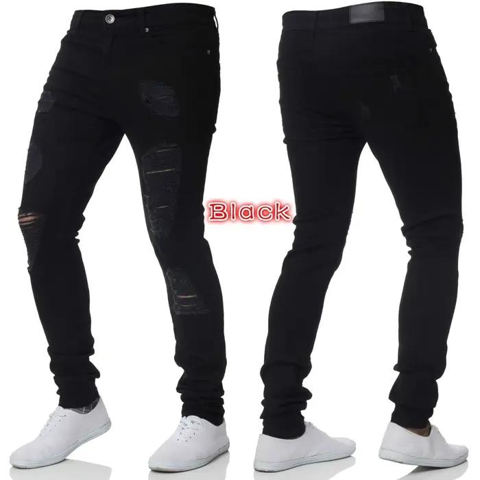 Jean brodé blanc pour hommes