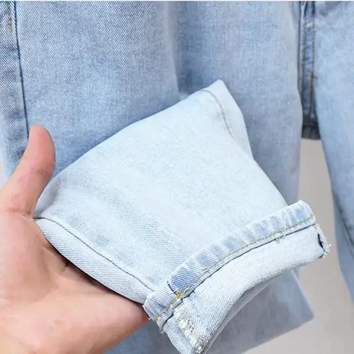 Jean déchiré ample taille haute pour Femme