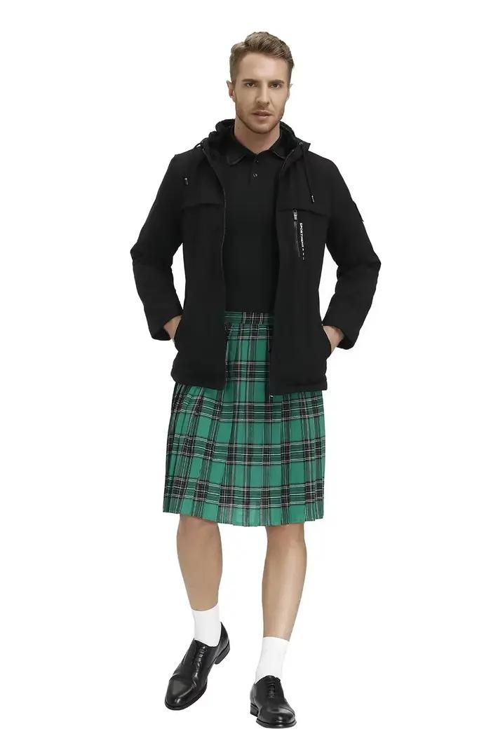 Jupe plissée kilt écossais avant-garde homme polyvalente pour punk hip-hop et occasions spéciales