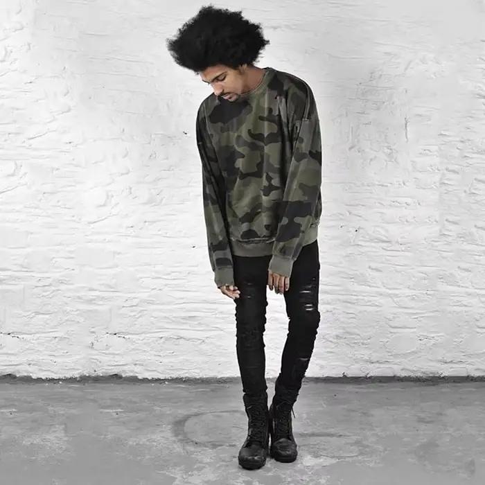 Jean noir pour hommes, pieds étroits