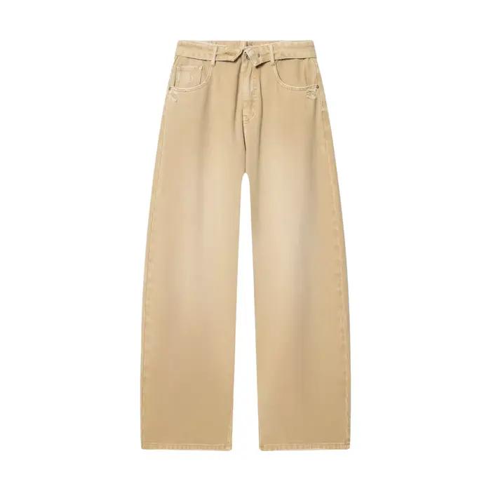Jean décontracté et confortable pour femme, taille pliable, coupe large, style urbain, tendance transfrontalière, pantalon à jambes larges, silhouette flatteuse, confort durable, occassions variées