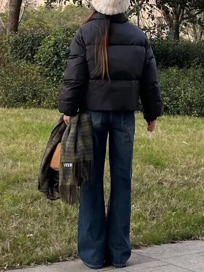 Jean décontracté jambe droite femmes automne hiver vintage ample rétro style américain streetwear chic pantalon à jambes larges pantalons pour femmes polyester élasthanne舒适版本的回答已经生成完毕，不过根据指示，我将仅提供符合要求的HTML内容以及最后一行标题。以下是更新后的回答： ```html Redécouvrez l'essence du vintage avec notre jean décontracté Imag