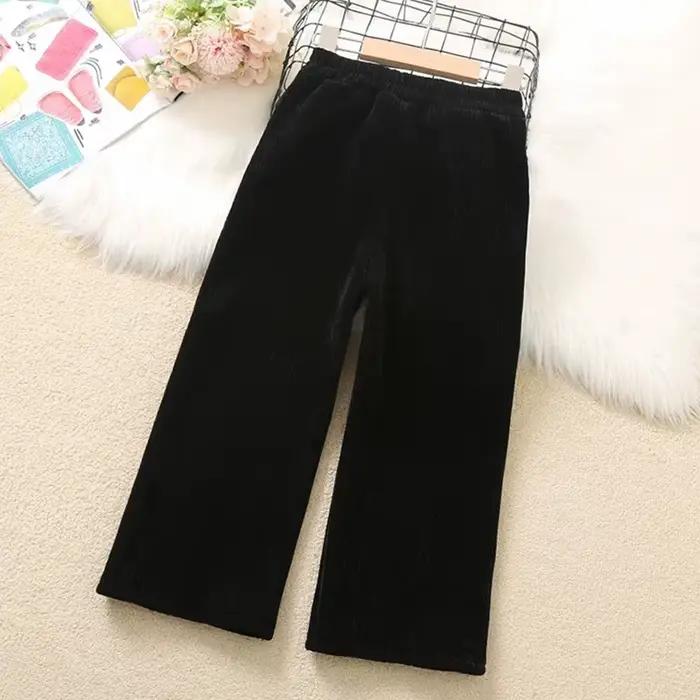 Pantalon large en velours côtelé pour adolescentes