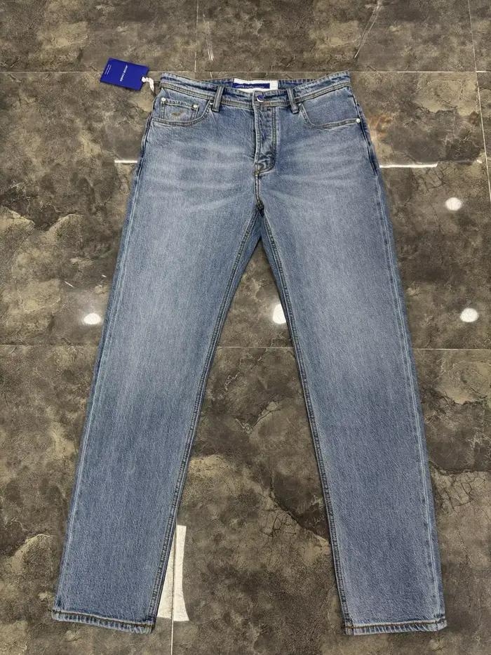 OECHSLI jean coton mince hommes 2026 printemps été nouvelle entreprise broderie confortable droite grande taille 29-40 pantalons longs