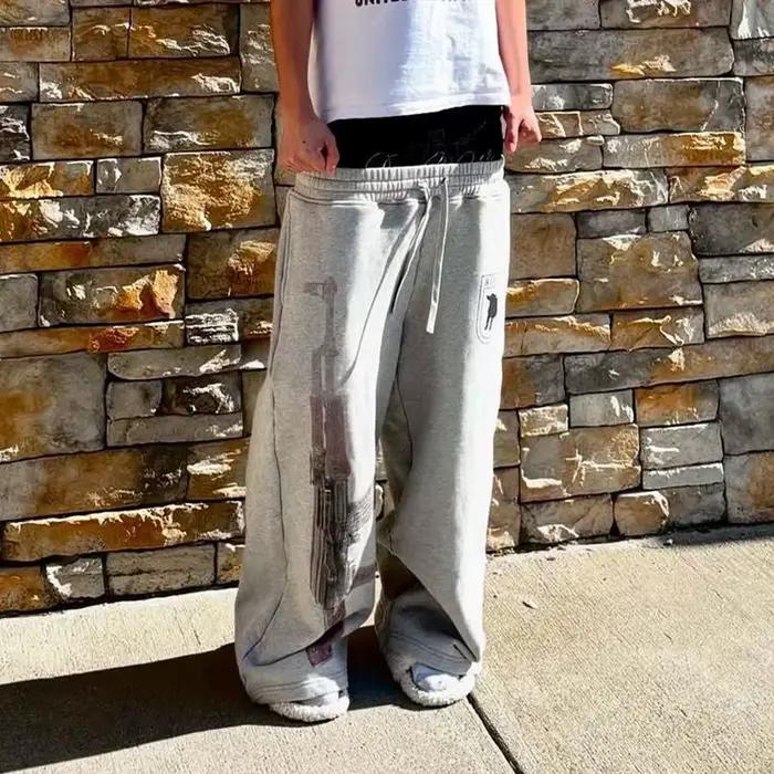 Y2K – pantalon de garde de rue brodé