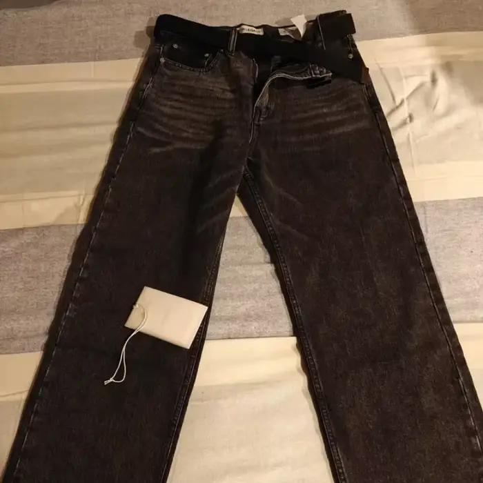 Notre héritage jean en Denim délavé pour hommes pantalons amples décontractés