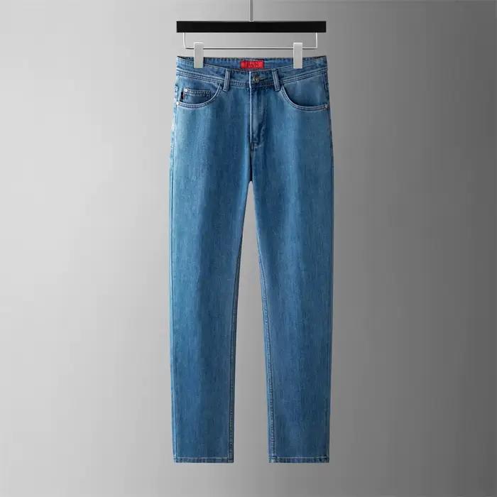 OECHSLI jean coton mince hommes 2026 printemps été nouvelle qualité mode confortable élasticité droite grande taille 31-38 pantalon