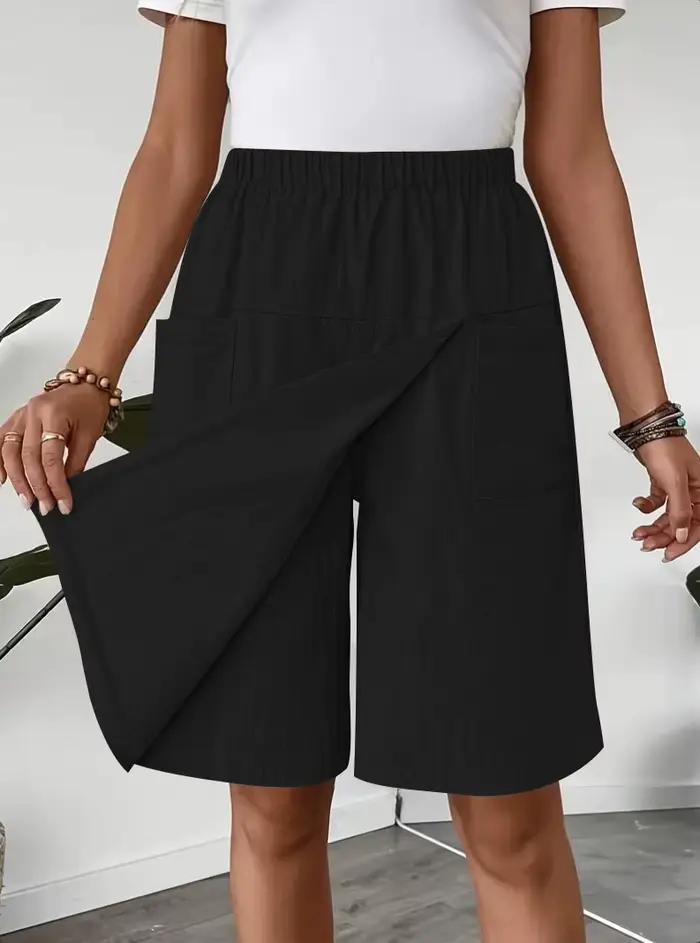 Nouveau pantalon jupe fendue européenne et américaine pantalons décontractés pour femmes en été décontracté ample