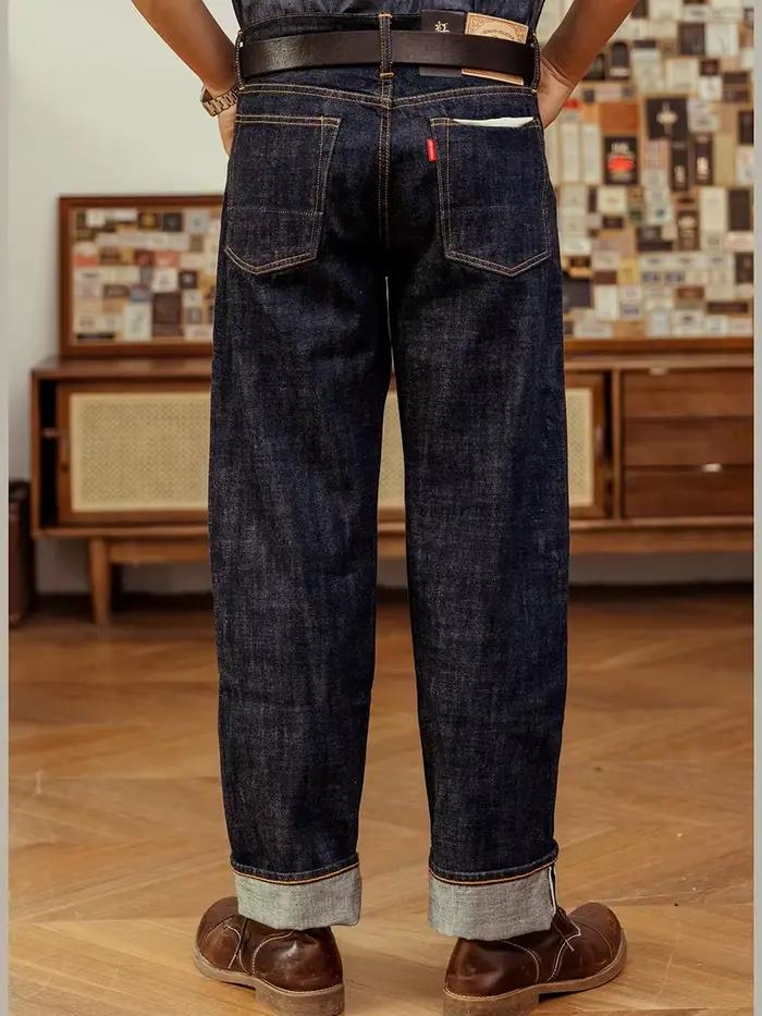 Red Tornado 14oz Selvedge Denim Jeans Amekaji Fit Pantalon à jambe droite