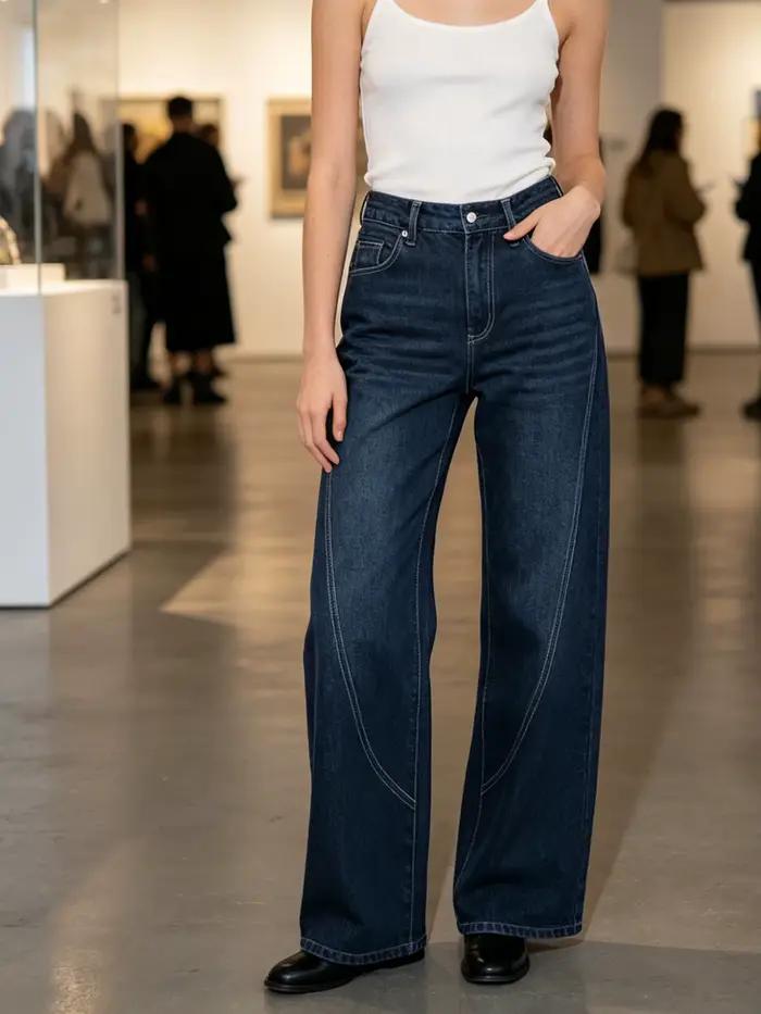 Jean pour femme style américain rétro